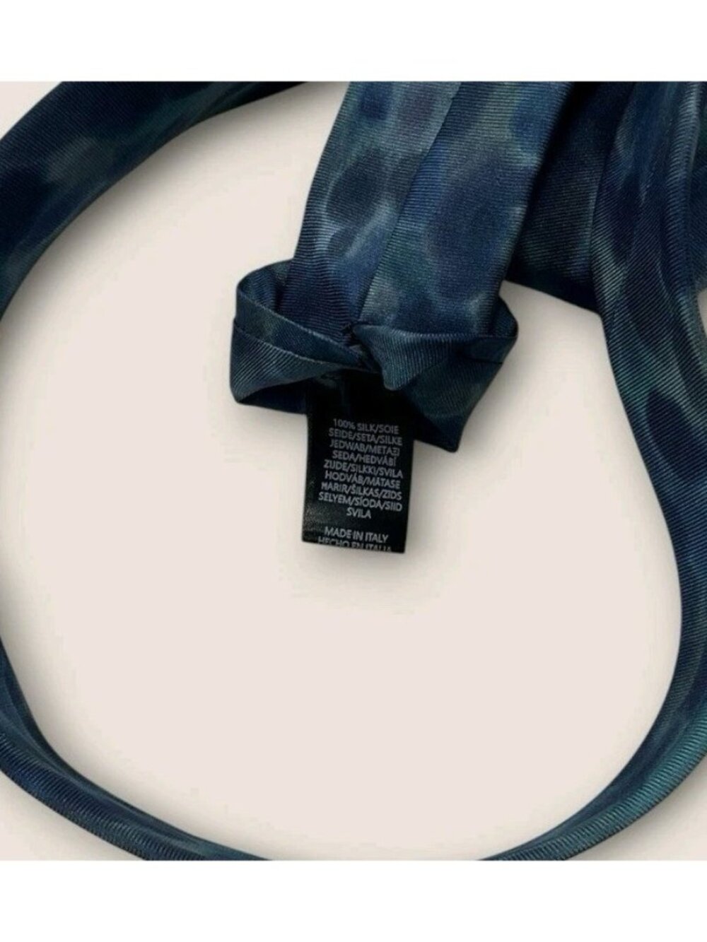 PAUL SMITH Silk Tie ITALY Blue Gray Art W:3.2" EUC - Picture 3 of 6